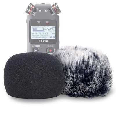 YOUSHARES Windschutz Muff und Pop-Filter Schaumstoff für Tascam DR-05X DR-05 Mikrofon R...