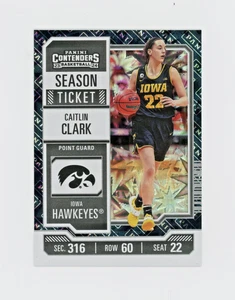 Caitlin Clark 2024 Panini Contenders Black Fireworks Prizm Season Ticket Rc SP - Bild 1 von 2