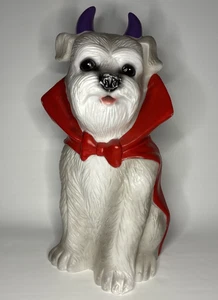 Schnauzer Light-Up Devil Dog Halloween Blow Mold 18" Pan Asian Creations - Picture 1 of 11