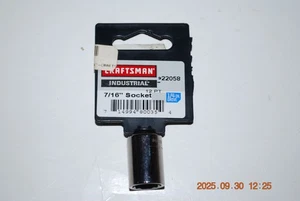 Craftsman Industrie 7/16" 12-pt 1/4" Steckschlüssel. Made In USA - Bild 1 von 1