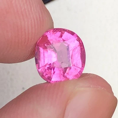 2.15 CT Natural Cushion Cut Bubblegum Pink Color Tourmaline Gemstone From Afghan - Image 1 of 4