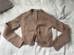 Abercrombie & Fitch Brown Cropped Cardigan Size XS - Picture 1 of 4