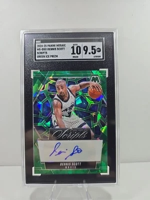 Mosaico Panini 2024-25 Dennis Scott Scripts Green Ice automático Sgc 9,5/10 Foto 1 de 2