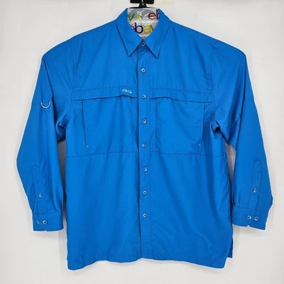Camisa GameGuard 1024 Para Hombre XL 1024 Bolsillos Manga Larga Azul Abotonada Ventilada Foto 1 de 4
