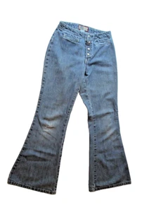 Old Navy Mädchen Denim blaue Jeans Größe 12 Druckknopfleiste Schlaghose - Bild 1 von 14