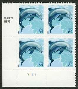 #4388 64c Dolphin, Plate Block [V11111 LL] Mint **ANY 5=FREE SHIPPING** - Picture 1 of 1