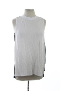 Tahari New Black Colorblocked Back-Pleat Nadine Blouse S - Picture 1 of 3