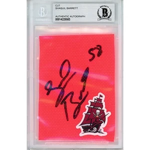 Shaq Barrett Signed Football Pylon Cut Tampa Bay Buccaneers Auto Beckett Slab - Picture 1 of 4