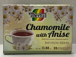 Therbal Te de Manzanilla con Anis Chamomile with Anise infusion herbs 25 bags - Picture 1 of 3