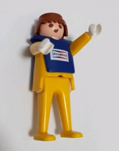 Vintage 1974 Playmobil Figure Person Toy Champion Auto Parts Logo Good Condition - Picture 1 of 11