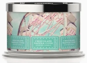 HomeWorx 4-Wick Chocolate Waffle Cone Scented Candle NEW!! - Picture 1 of 2