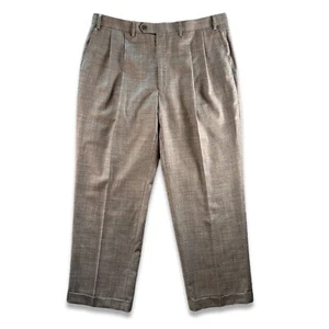 Chaps Est. 1978 100% Wool Gray Pleated Wedding Dress Pants Men's 38x30 - Picture 1 of 10