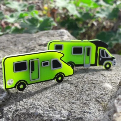 Wohnmobil Caravan Schlüsselanhänger Anstecker Anstecknadel Magnetschild Schild - Bild 1 von 4