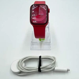 Unlocked Apple Watch Series 8 41MM Product Red Aluminum Product Red Sport Band - Picture 1 of 9