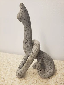 1980s Cat Sculpture Figurine Ralph Marine SA Ceramic Artist Pottery California - Picture 1 of 8