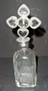 Clear Glass Bottle With Decorative Stopper 7.5” - Picture 1 of 7