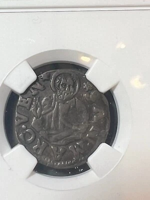 🔥 RARE 1619-1649 Italy Venice 6 Bag NGC VF 25 TOP POP  🔥 - Image 1 of 4