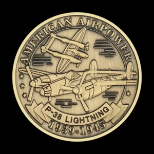 Air Force P-38 Lightning Challenge Coin Collectable Commemorative Military - Picture 1 of 5