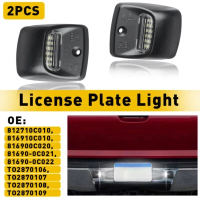 Tubo de luz LED de matrícula blanca para Toyota Tacoma Tundra 2005-2015 Foto 1 de 4