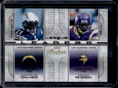 Playoff Prestige 2008 Ladainian Tomlinson Adrian Peterson #LL6 líder de la liga/25 Foto 1 de 2