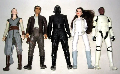 Figuras Hasbro Star Wars El Despertar de la Fuerza Rey, Poe, Leia, Finn y Kylo Ren 11" Foto 1 de 2