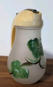 Brocca sciroppo vetro smerigliato moda gay vintage metà secolo vetro gocciolatoio - Foto 1 di 20