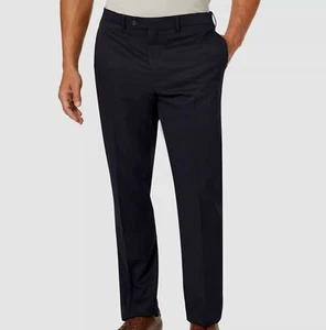 Van Heusen Men's Blue Solid Classic-Fit Pants Size 29W 28L - Picture 1 of 2