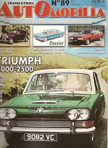AUTOMOBILIA 89 TRIUMPH 2000 2500 1963 77 TALBOT TAGORA PROTOS FRANCAIS 1946 61 - Imagen 1 de 2