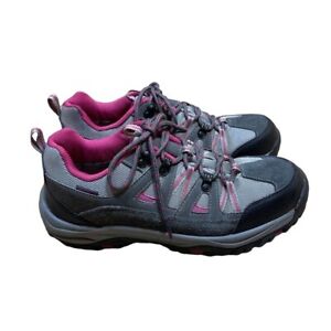 Bearpaw Olympus Hiking Boots Womens 10 Charcoal Pink Lace Up Sneaker Shoe Trail