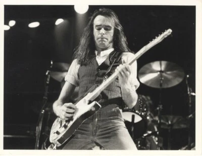 Status Quo Rock Band Francis Rossi guitar 1970's Stamped Original 7x9 Photo - Image 1 of 2