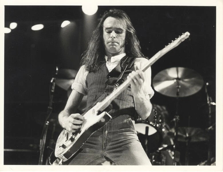 Status Quo Rock Band Francis Rossi guitar 1970's Stamped Original 7x9 Photo - Image 1 of 2