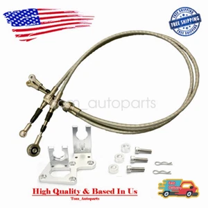 Shifter Cables & Trans Bracket FOR RSX K20 K20A K24 K Swap Series EG EK DC2 Race - Picture 1 of 6