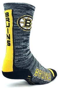 Boston Bruins Hockey Gray RMC Vortex Deuce Crew Socks - Picture 1 of 2