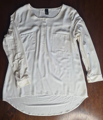 Weiße Sommer-Bluse von BC in Gr. 44, Langarm - Bild 1 von 4