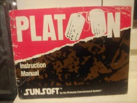 PLATOON Nintendo NES Game Original SUNSOFT 1988 Instruction Manual Booklet *ONLY
