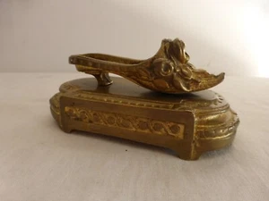 Ancien presse-papier bronze. Escarpin. Chaussure Shoe Paperweight. Clipboard - Picture 1 of 8