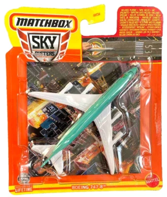Sky Busters Boeing 747-8 Matchbox Passagierflugzeug Spielzeug m. Spielmatte 2024 - Bild 1 von 4