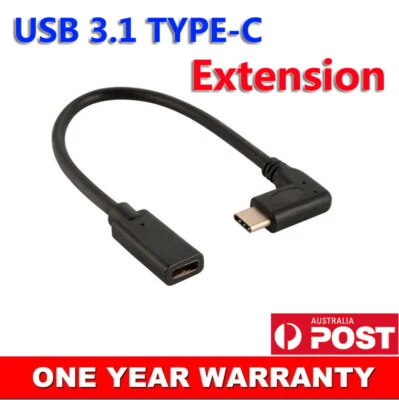 20pcs Type-C USB-C Extension Cable Cord Left-Right Angle 1M ( zenvibes_au only) - Image 1 of 4