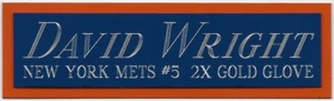 PLACA DE IDENTIFICACIÓN DE DAVID WRIGHT NY METS PARA AUTOGRAFIADO Firmado BASEBALL-JERSEY-BAT-PHOTO - Imagen 1 de 5
