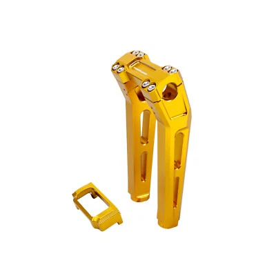 10" Tall Gold Risers Clamp for Harely Softail Standard Street Bob Low Rider ST Foto 1 de 4