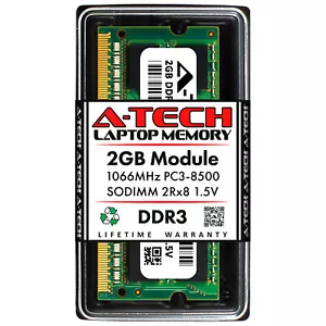2GB DDR3-1066 SODIMM Elpida EBJ21UE8BAU0-AE-E Equivalent Laptop Memory RAM - Picture 1 of 2