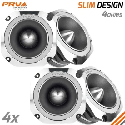 4x PRV TW700Ti-4 SLIM Bullet 4 pulgadas Pro Tweeters poco profundos 4 ohmios audio para automóvil 200 W Foto 1 de 4