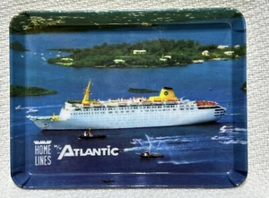 MV ATLANTIC Home Lines Souvenir Schmuck Schale Tablett 7"x5,5" Kunststoff ITALIEN... (B-4) - Bild 1 von 2