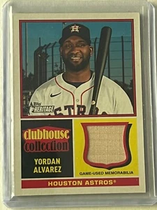 2025 Topps Heritage Yordan Alvarez Game Used Mem (Bat) Houston Astros - Picture 1 of 2