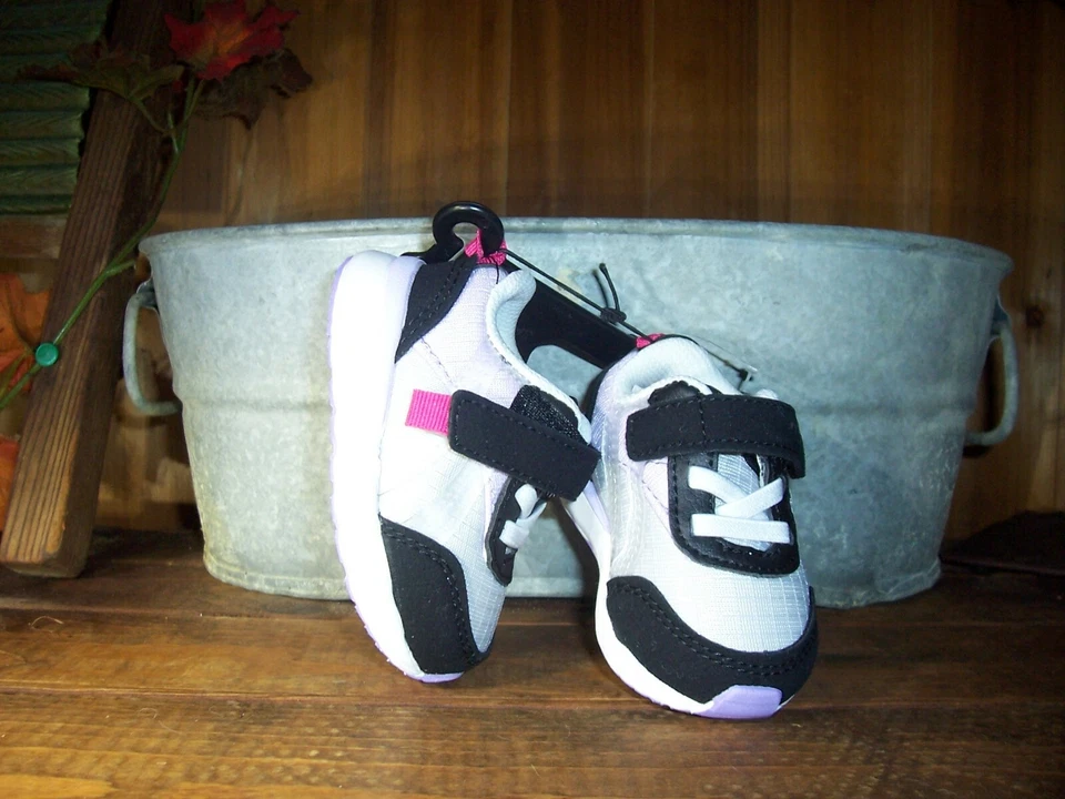 SPORTSIC WORKS ДЕВОЧЕК ЯСЕЛЬНОГО ВОЗРАСТА СПОРТИВНАЯ ОБУВЬ РАЗМЕР 6 РЕГУЛИРУЕМЫЙ СЕРЫЙ ФИОЛЕТОВЫЙ НОВЫЙ - Изображение 1 из 1