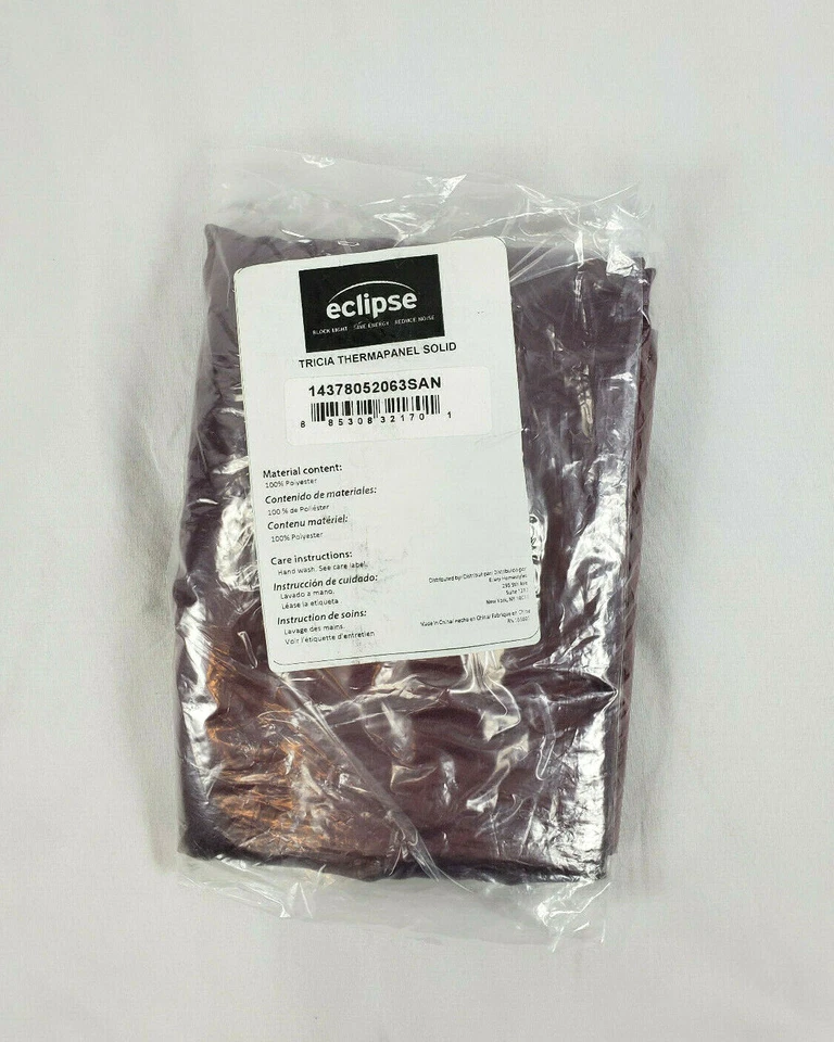 Шторы тепловые Eclipse красные Tricia 2 панели, 26 дюймов x 63 дюйма                    - Изображение 1 из 3