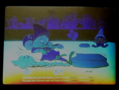 Upper Deck Looney Tunes Comic Ball Speedy Gonzalez hologram, 1990 Texas Rangers - Image 1 of 4