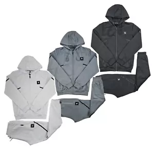Conjunto de chándal con capucha de diseñador Time Is Money para hombre | Urban Streetwear Tech Style - Imagen 1 de 21
