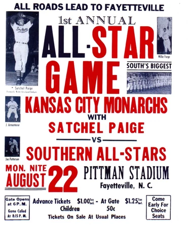 KANSAS CITY MONARCHS SATCHEL PAIGE  8 1/2 X 11  PHOTO POSTER  BASEBALL Cover