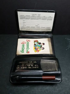 Vintage 1968 Advertising Gift Gas Oil Station Fuel Wallet Chippewa Falls WI Wis  - Picture 1 of 6
